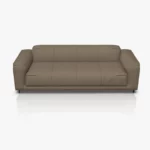 freistil 136 Sofa in der Breite ca, 223 cm im Leder-Bezug 9042 beigegrau, Semianilinleder leicht pigmentiert