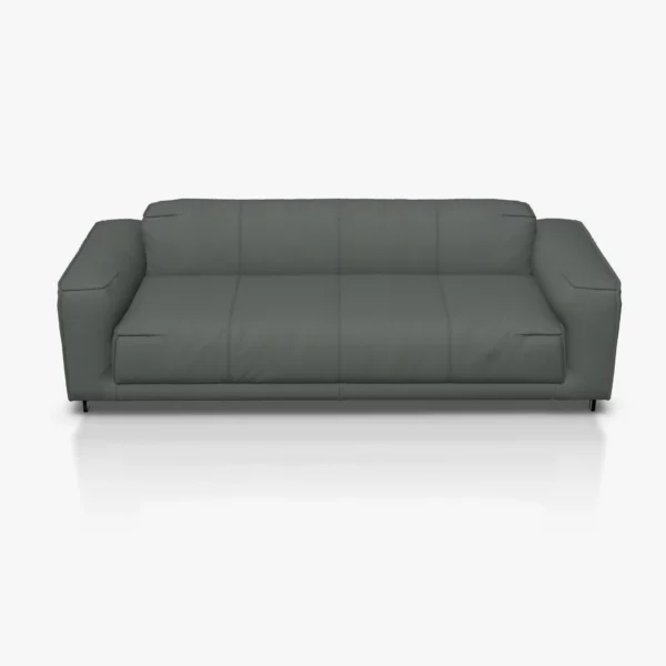 freistil 136 Sofa in der Breite ca, 223 cm im Leder-Bezug 9043 fehgrau, Semianilinleder leicht pigmentiert