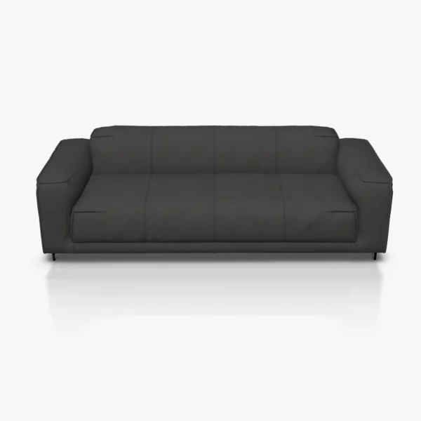 freistil 136 Sofa in der Breite ca, 223 cm im Leder-Bezug 9044 graubraun, Semianilinleder leicht pigmentiert