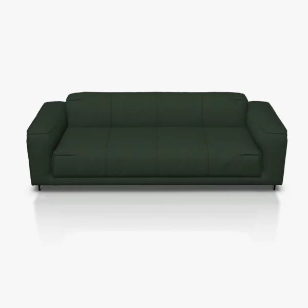 freistil 136 Sofa in der Breite ca, 223 cm im Leder-Bezug 9047 braungruen, Semianilinleder leicht pigmentiert