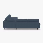 freistil 170 Ecksofa ca. 287 cm x 213 cm aus der Rueckansicht im Stoff-Bezug 1056 schwarzblau