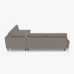 freistil 170 Ecksofa ca. 287 cm x 213 cm aus der Rueckansicht im Stoff-Bezug 3040 platingrau