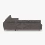 freistil 170 Ecksofa ca. 287 cm x 213 cm aus der Rueckansicht im Stoff-Bezug 4019 braungrau