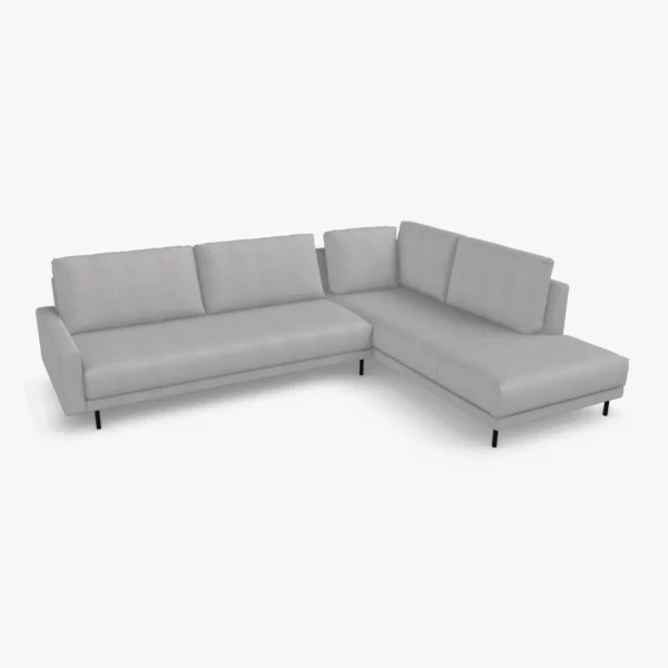 freistil 170 Ecksofa ca. 287 cm x 213 cm im Stoff-Bezug 1050 signalgrau