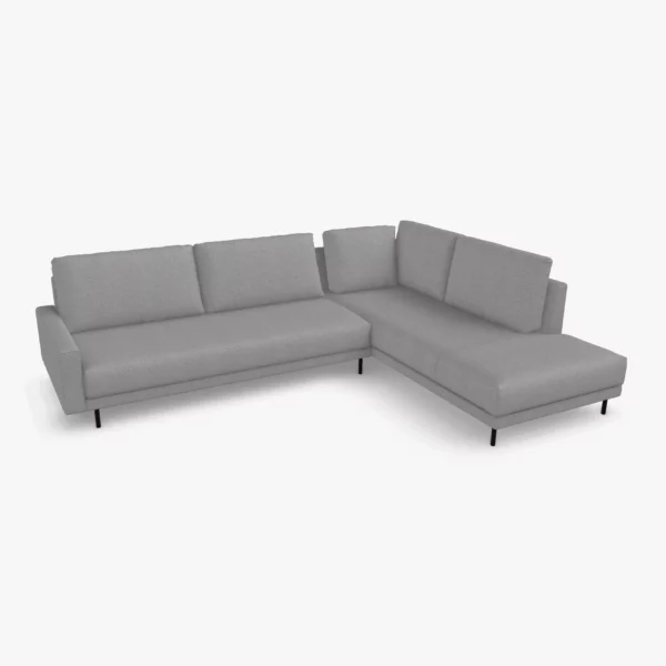 freistil 170 Ecksofa ca. 287 cm x 213 cm im Stoff-Bezug 1051 eisengrau