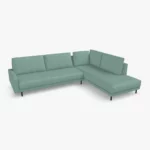 freistil 170 Ecksofa ca. 287 cm x 213 cm im Stoff-Bezug 1053 pastelltürkis