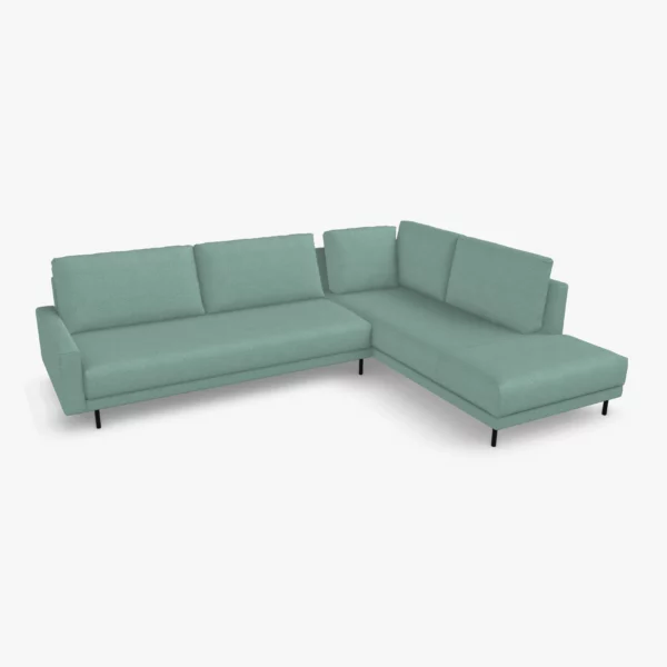 freistil 170 Ecksofa ca. 287 cm x 213 cm im Stoff-Bezug 1053 pastelltürkis