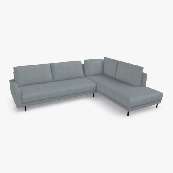 freistil 170 Ecksofa ca. 287 cm x 213 cm im Stoff-Bezug 1055 basaltgrau