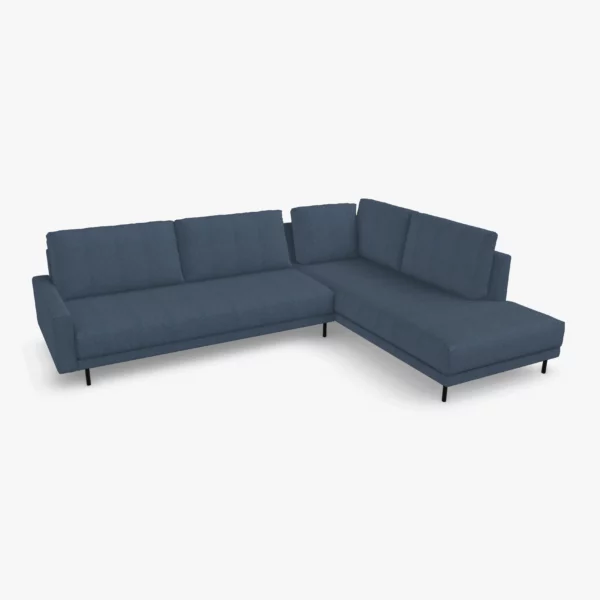 freistil 170 Ecksofa ca. 287 cm x 213 cm im Stoff-Bezug 1056 schwarzblau