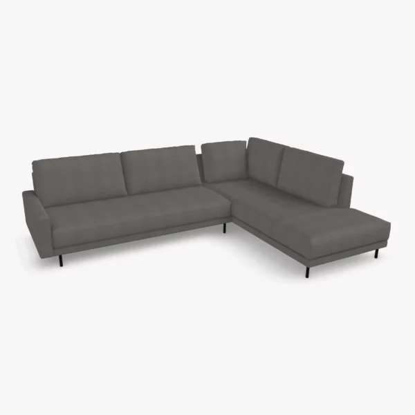 freistil 170 Ecksofa ca. 287 cm x 213 cm im Stoff-Bezug 3041 zeltgrau