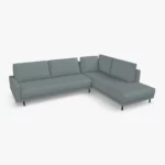 freistil 170 Ecksofa ca. 287 cm x 213 cm im Stoff-Bezug 3043 basaltgrau