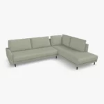 freistil 170 Ecksofa ca. 287 cm x 213 cm im Stoff-Bezug 3046 lichtgrau