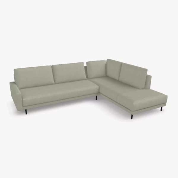 freistil 170 Ecksofa ca. 287 cm x 213 cm im Stoff-Bezug 3046 lichtgrau