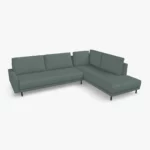 freistil 170 Ecksofa ca. 287 cm x 213 cm im Stoff-Bezug 3048 blaugrau