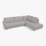 freistil 170 Ecksofa ca. 287 cm x 213 cm im Stoff-Bezug 4020 silbergrau