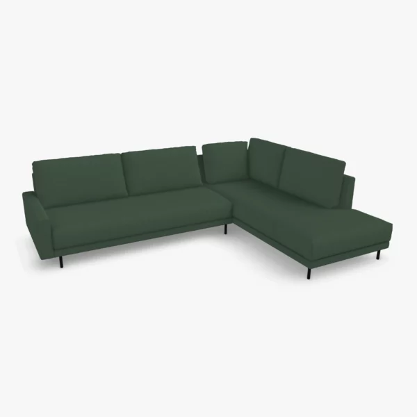 freistil 170 Ecksofa ca. 287 cm x 213 cm im Stoff-Bezug 4024 laubgrün