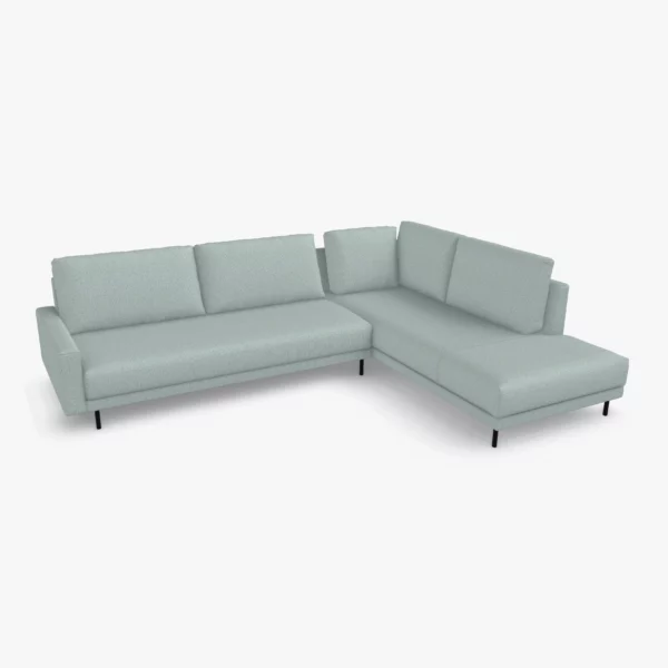 freistil 170 Ecksofa ca. 287 cm x 213 cm im Stoff-Bezug 4071 pastelltürkis