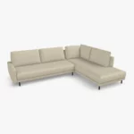 freistil 170 Ecksofa ca. 287 cm x 213 cm im Stoff-Bezug 4072 seidengrau