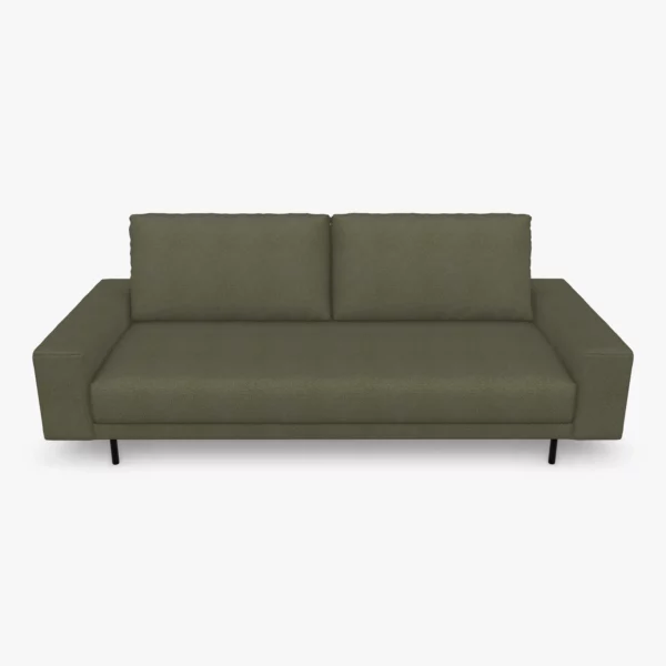 freistil 170 Sofa mit breiten Seitenteilen in der Breite ca. 220 cm im Stoff-Bezug 1054 grauoliv