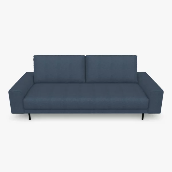 freistil 170 Sofa mit breiten Seitenteilen in der Breite ca. 220 cm im Stoff-Bezug 1056 schwarzblau