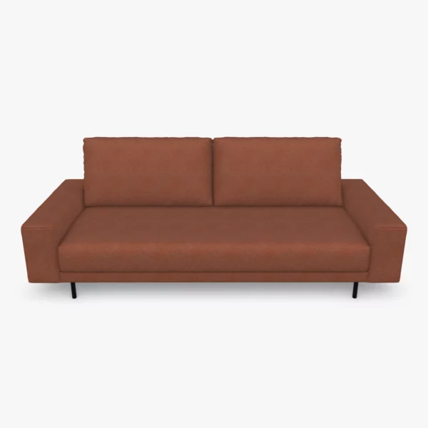 freistil 170 Sofa mit breiten Seitenteilen in der Breite ca. 220 cm im Stoff-Bezug 1057 kupferbraun