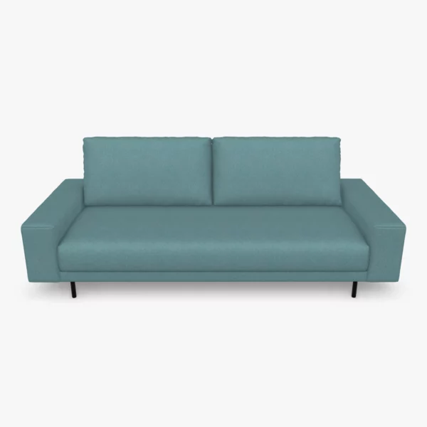 freistil 170 Sofa mit breiten Seitenteilen in der Breite ca. 220 cm im Stoff-Bezug 3047 taubenblau