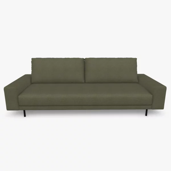 freistil 170 Sofa mit breiten Seitenteilen in der Breite ca. 240 cm im Stoff-Bezug 1054 grauoliv