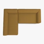 freistil 185 Ecksofa in der Breite 225 cm aus der Vogelperspektive im Stoff-Bezug 3045 braunbeige