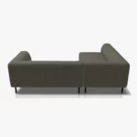 freistil 185 Ecksofa in der Breite 225 cm aus der Rueckansicht im Stoff-Bezug 3044 betongrau