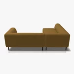 freistil 185 Ecksofa in der Breite ca. 225 cm aus der Rueckansicht im Stoff-Bezug 3045 braunbeige