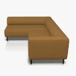 freistil 185 Ecksofa in der Breite ca. 225 cm aus der seitlichen Perspektive im Stoff-Bezug 1058 braunbeige