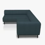 freistil 185 Ecksofa in der Breite ca. 225 cm aus der seitlichen Perspektive im Stoff-Bezug 3042 graublau