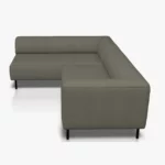 freistil 185 Ecksofa in der Breite 225 cm aus der seitlichen Perspektive im Stoff-Bezug 3044 betongrau