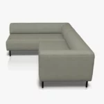 freistil 185 Ecksofa in der Breite ca. 225 cm aus der seitlichen Perspektive im Stoff-Bezug 3046 lichtgrau