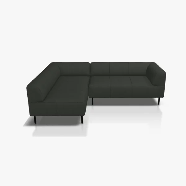 freistil 185 Ecksofa in der Breite ca. 225 cm im Leder-Bezug 9231 fehgrau, Nubukleder mit leicht pigmentierter Zurichtung