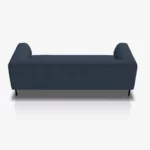 freistil 185 Sofa in der Breite 203 cm aus der Rueckansicht im Stoff-Bezug 1056 schwarzblau