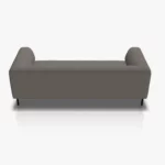 freistil 185 Sofa in der Breite 203 cm aus der Rueckansicht im Stoff-Bezug 3040 platingrau