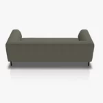 freistil 185 Sofa in der Breite 203 cm aus der Rueckansicht im Stoff-Bezug 3044 betongrau