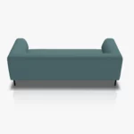 freistil 185 Sofa in der Breite 203 cm aus der Rueckansicht im Stoff-Bezug 3047 taubenblau