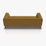 freistil 185 Sofa in der Breite ca, 223 cm aus der Rueckansicht im Stoff-Bezug 3045 braunbeige