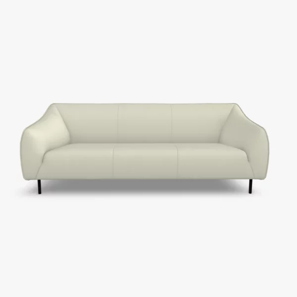 freistil 132 Sofa in der Breite ca. 212 cm im Leder-Bezug 9040 grauweiss, Semianilinleder leicht pigmentiert