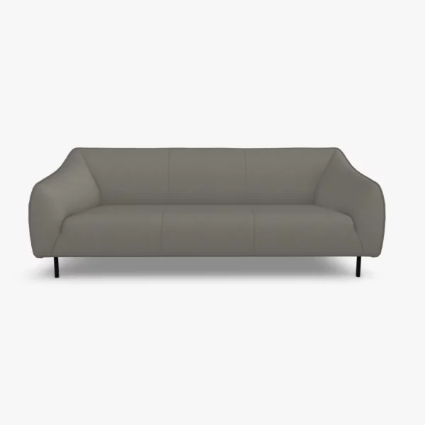 freistil 132 Sofa in der Breite ca. 212 cm im Leder-Bezug 9041 umbragrau, Semianilinleder leicht pigmentiert