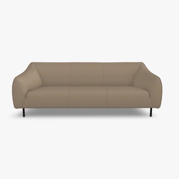 freistil 132 Sofa in der Breite ca. 212 cm im Leder-Bezug 9042 beigegrau, Semianilinleder leicht pigmentiert