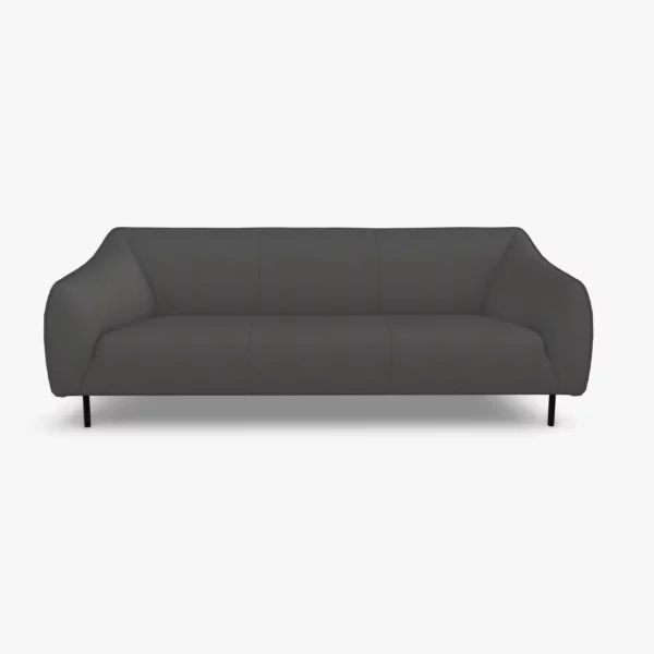 freistil 132 Sofa in der Breite ca. 212 cm im Leder-Bezug 9044 graubraun, Semianilinleder leicht pigmentiert