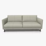 freistil 133 Sofa in der Breite ca. 202 cm im Leder-Bezug 9040 grauweiss, Semianilinleder leicht pigmentiert