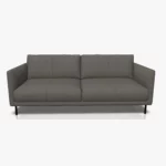 freistil 133 Sofa in der Breite ca. 202 cm im Leder-Bezug 9041 umbragrau, Semianilinleder leicht pigmentiert