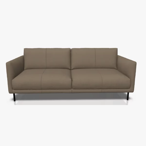 freistil 133 Sofa in der Breite ca. 202 cm im Leder-Bezug 9042 beigegrau, Semianilinleder leicht pigmentiert