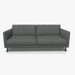 freistil 133 Sofa in der Breite ca. 202 cm im Leder-Bezug 9043 fehgrau, Semianilinleder leicht pigmentiert