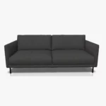 freistil 133 Sofa in der Breite ca. 202 cm im Leder-Bezug 9044 graubraun, Semianilinleder leicht pigmentiert