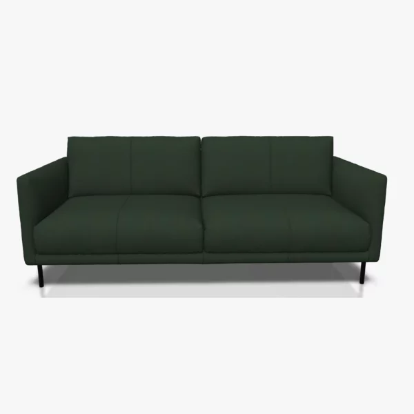 freistil 133 Sofa in der Breite ca. 202 cm im Leder-Bezug 9047 braungruen, Semianilinleder leicht pigmentiert